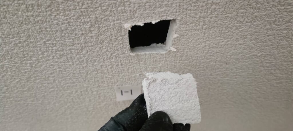 某○○福祉センターアスベスト含有分析調査の調査写真 1