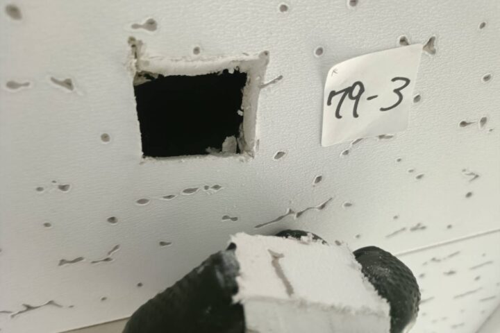 某公共施設アスベスト含有建材分析調査・事前調査の調査写真