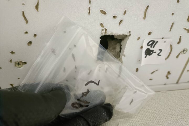 某公共施設アスベスト含有建材分析調査・事前調査の調査写真